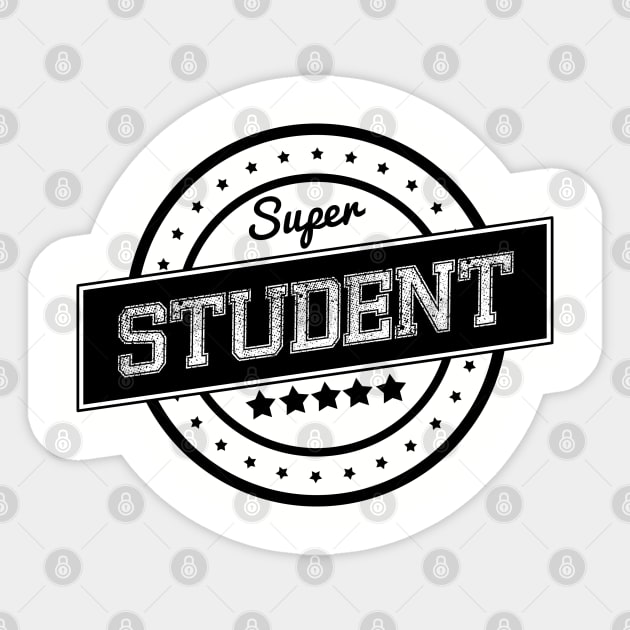 Super student Sticker by wamtees